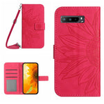 Skin Feel Custodia per cellulare in pelle con motivo a fiori di sole con cordino, For Asus ROG Phone 3 ZS661KS, For Asus ROG Phone 5 ZS673KS