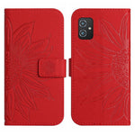 Skin Feel Custodia per cellulare in pelle con motivo a fiori di sole con cordino, For Asus ZenFone 8 ZS590KS, For Asus ZenFone 9