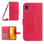 Skin Feel Custodia per cellulare in pelle con motivo a fiori di sole con cordino, For Sony Xperia ACE II, For Sony Xperia ACE III