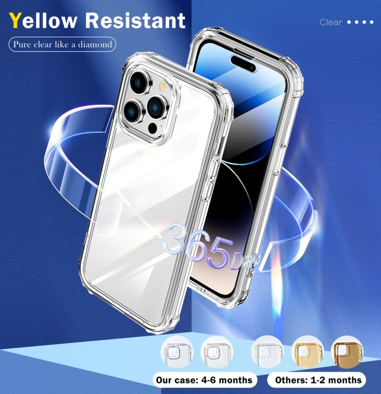 360 Custodia per telefono airbag a quattro angoli trasparente per tutto il corpo, For iPhone 14, For iPhone 14 Plus, For iPhone 14 Pro, For iPhone 14 Pro Max