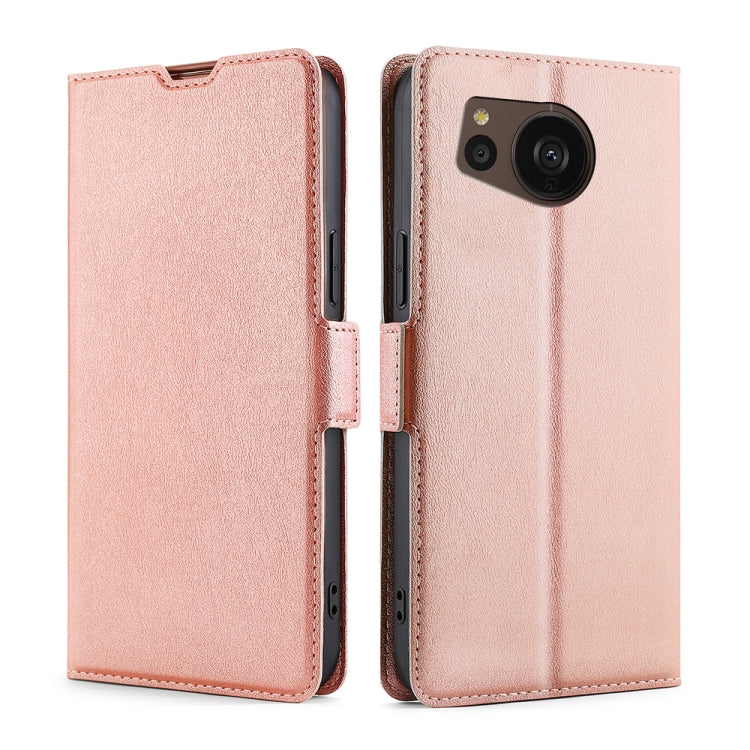 Custodia per telefono in pelle flip orizzontale con fibbia laterale ultrasottile, For vivo Y55 4G, For Samsung Galaxy A04s, For Sharp Aquos sense7 Plus, For Xiaomi Civi 2 5G, For Xiaomi Poco M5 4G