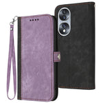 Custodia per telefono in pelle con cinturino a mano doppia piega con fibbia laterale, For Honor 10 Lite, For Honor 70 Pro, For Honor X7, For Huawei Mate 10 Lite