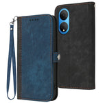 Custodia per telefono in pelle con cinturino a mano doppia piega con fibbia laterale, For Honor 10 Lite, For Honor 70 Pro, For Honor X7, For Huawei Mate 10 Lite
