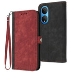 Custodia per telefono in pelle con cinturino a mano doppia piega con fibbia laterale, For Honor 10 Lite, For Honor 70 Pro, For Honor X7, For Huawei Mate 10 Lite
