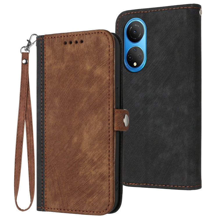 Custodia per telefono in pelle con cinturino a mano doppia piega con fibbia laterale, For Honor 10 Lite, For Honor 70 Pro, For Honor X7, For Huawei Mate 10 Lite