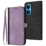 Custodia per telefono in pelle con cinturino a mano doppia piega con fibbia laterale, For Honor 10 Lite, For Honor 70 Pro, For Honor X7, For Huawei Mate 10 Lite