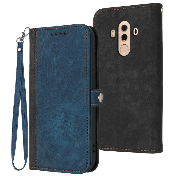 Custodia per telefono in pelle con cinturino a mano doppia piega con fibbia laterale, For Huawei Mate 10 Pro, For Huawei Mate 20 Lite, For Huawei Mate 20 Pro, For Huawei P20 Lite