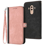 Custodia per telefono in pelle con cinturino a mano doppia piega con fibbia laterale, For Huawei Mate 10 Pro, For Huawei Mate 20 Lite, For Huawei Mate 20 Pro, For Huawei P20 Lite