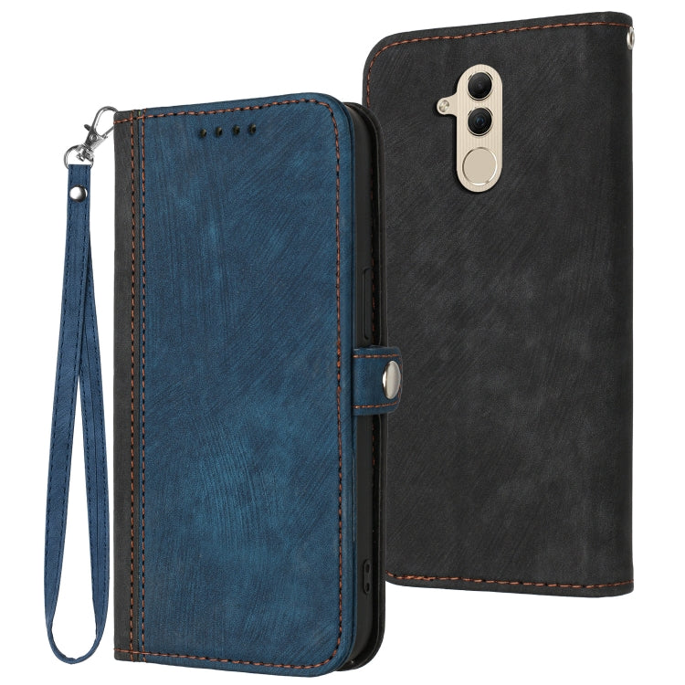 Custodia per telefono in pelle con cinturino a mano doppia piega con fibbia laterale, For Huawei Mate 10 Pro, For Huawei Mate 20 Lite, For Huawei Mate 20 Pro, For Huawei P20 Lite