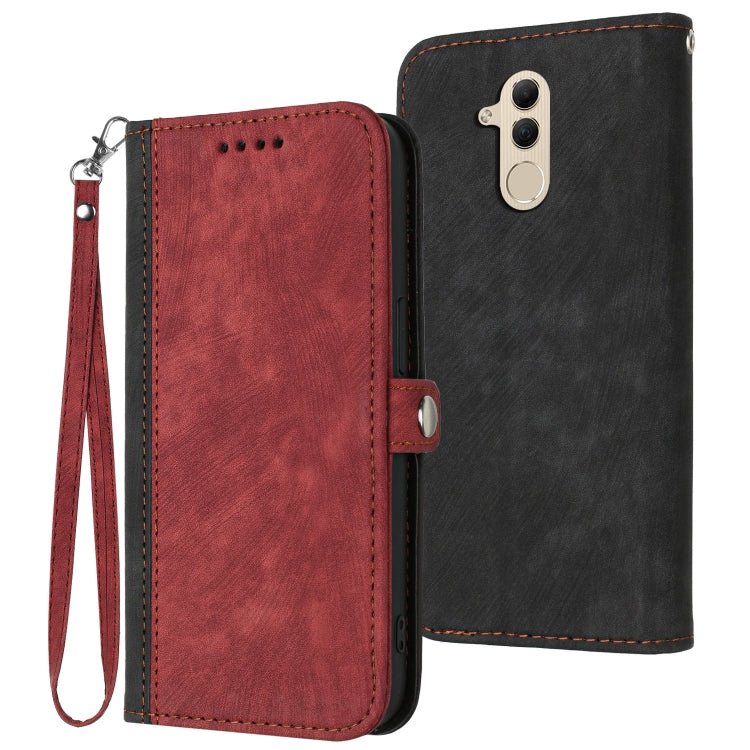 Custodia per telefono in pelle con cinturino a mano doppia piega con fibbia laterale, For Huawei Mate 10 Pro, For Huawei Mate 20 Lite, For Huawei Mate 20 Pro, For Huawei P20 Lite