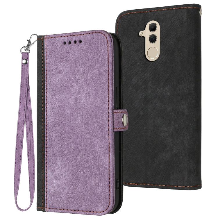 Custodia per telefono in pelle con cinturino a mano doppia piega con fibbia laterale, For Huawei Mate 10 Pro, For Huawei Mate 20 Lite, For Huawei Mate 20 Pro, For Huawei P20 Lite