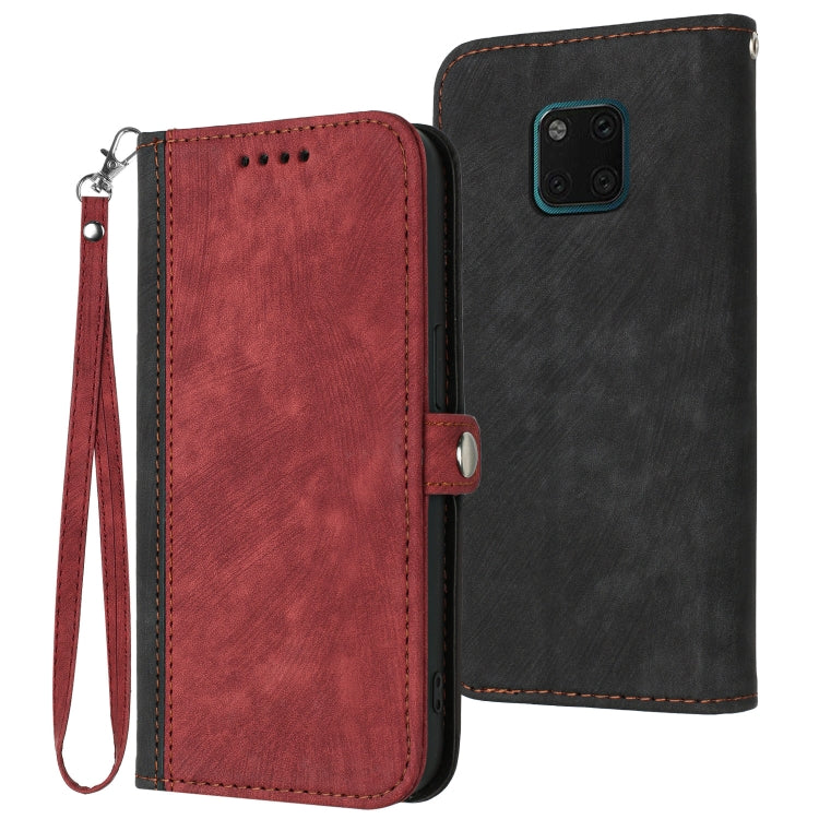 Custodia per telefono in pelle con cinturino a mano doppia piega con fibbia laterale, For Huawei Mate 10 Pro, For Huawei Mate 20 Lite, For Huawei Mate 20 Pro, For Huawei P20 Lite