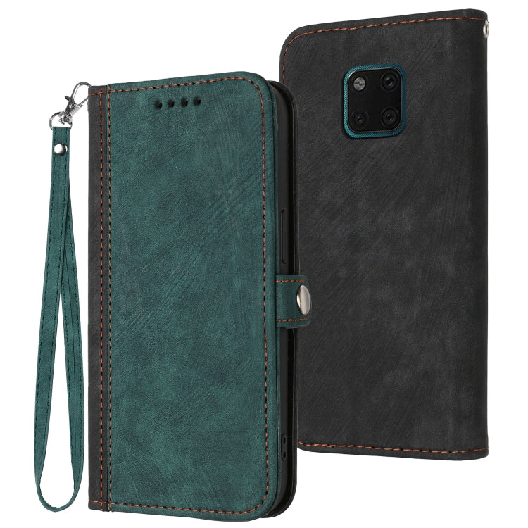 Custodia per telefono in pelle con cinturino a mano doppia piega con fibbia laterale, For Huawei Mate 10 Pro, For Huawei Mate 20 Lite, For Huawei Mate 20 Pro, For Huawei P20 Lite