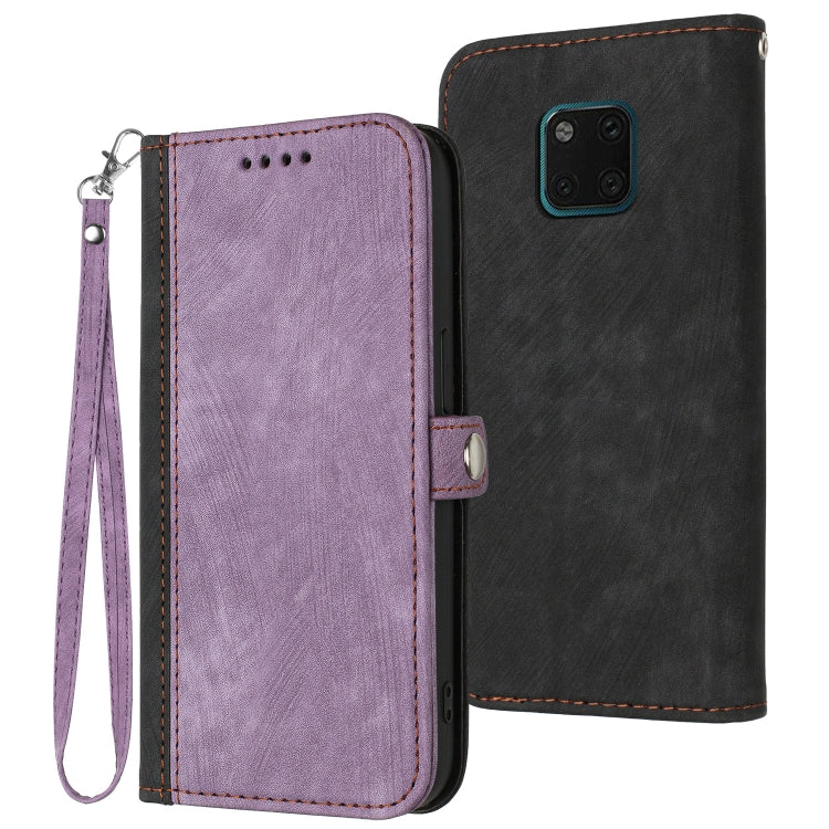 Custodia per telefono in pelle con cinturino a mano doppia piega con fibbia laterale, For Huawei Mate 10 Pro, For Huawei Mate 20 Lite, For Huawei Mate 20 Pro, For Huawei P20 Lite