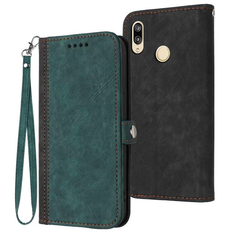 Custodia per telefono in pelle con cinturino a mano doppia piega con fibbia laterale, For Huawei Mate 10 Pro, For Huawei Mate 20 Lite, For Huawei Mate 20 Pro, For Huawei P20 Lite