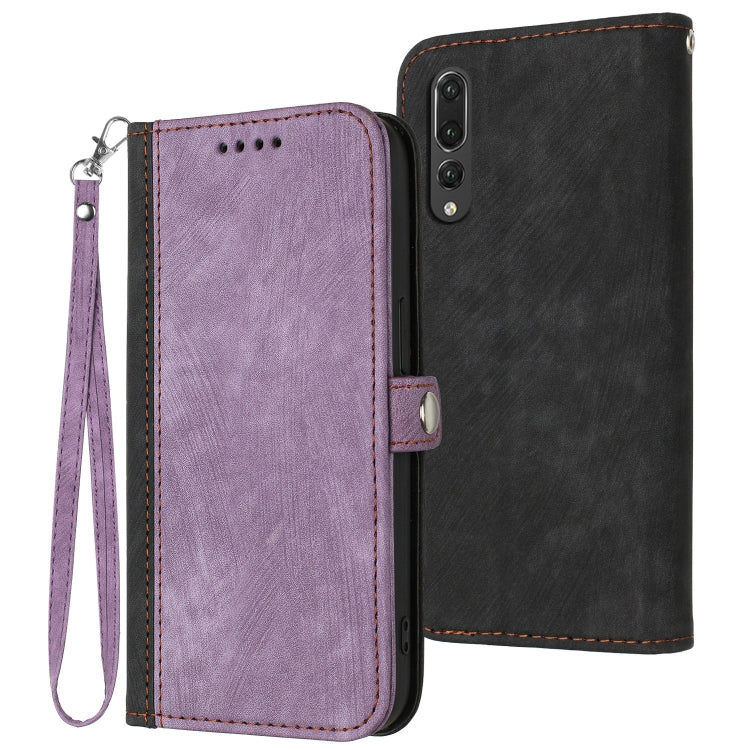 Custodia per telefono in pelle con cinturino a mano doppia piega con fibbia laterale, For Huawei P20 Pro, For Huawei P30 Lite, For Huawei P30 Pro, For Honor X30i