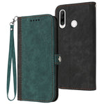 Custodia per telefono in pelle con cinturino a mano doppia piega con fibbia laterale, For Huawei P20 Pro, For Huawei P30 Lite, For Huawei P30 Pro, For Honor X30i