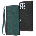 Custodia per telefono in pelle con cinturino a mano doppia piega con fibbia laterale, For Huawei P20 Pro, For Huawei P30 Lite, For Huawei P30 Pro, For Honor X30i