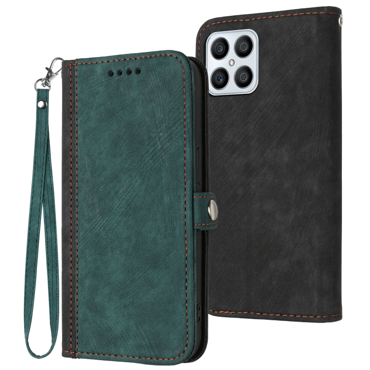 Custodia per telefono in pelle con cinturino a mano doppia piega con fibbia laterale, For Huawei P20 Pro, For Huawei P30 Lite, For Huawei P30 Pro, For Honor X30i