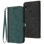 Custodia per telefono in pelle con cinturino a mano doppia piega con fibbia laterale, For Huawei Y6 2019, For Honor 70, For Honor X8