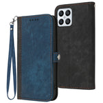 Custodia per telefono in pelle con cinturino a mano doppia piega con fibbia laterale, For Huawei Y6 2019, For Honor 70, For Honor X8