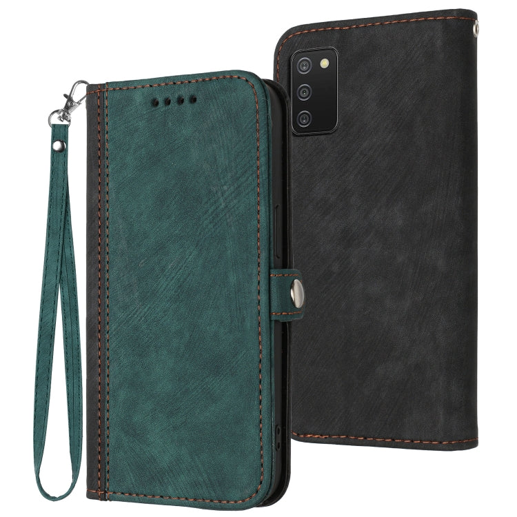 Custodia per telefono in pelle con cinturino a mano doppia piega con fibbia laterale, For Samsung Galaxy A03s, For Samsung Galaxy A12, For Samsung Galaxy A13 4G, For Samsung Galaxy A13 5G