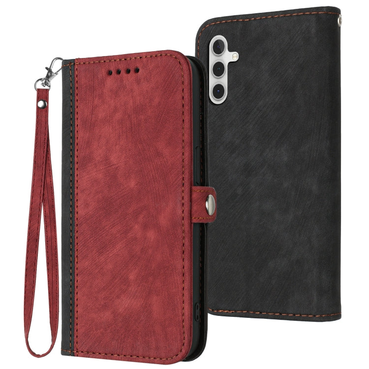Custodia per telefono in pelle con cinturino a mano doppia piega con fibbia laterale, For Samsung Galaxy A03s, For Samsung Galaxy A12, For Samsung Galaxy A13 4G, For Samsung Galaxy A13 5G