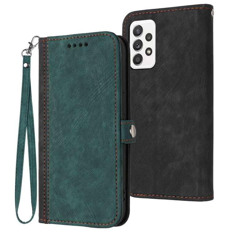 Custodia per telefono in pelle con cinturino a mano doppia piega con fibbia laterale, For Samsung Galaxy A33 5G, For Samsung Galaxy A53 5G, For Samsung Galaxy M13 Indian / F13, For Samsung Galaxy M33