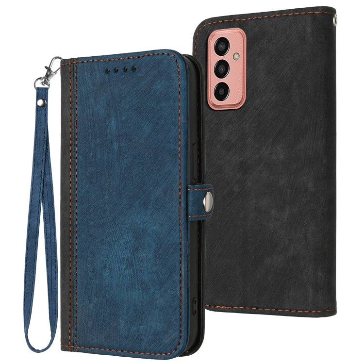 Custodia per telefono in pelle con cinturino a mano doppia piega con fibbia laterale, For Samsung Galaxy A33 5G, For Samsung Galaxy A53 5G, For Samsung Galaxy M13 Indian / F13, For Samsung Galaxy M33