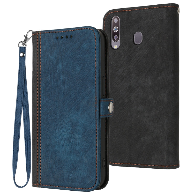 Custodia per telefono in pelle con cinturino a mano doppia piega con fibbia laterale, For Samsung Galaxy M53, For Samsung Galaxy A20e, For Samsung Galaxy A20s, For Samsung Galaxy A21