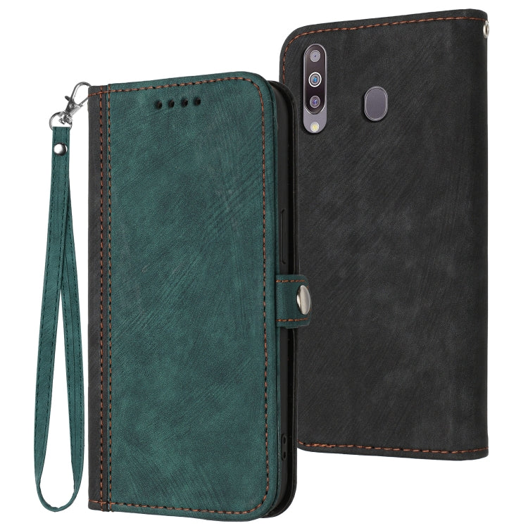 Custodia per telefono in pelle con cinturino a mano doppia piega con fibbia laterale, For Samsung Galaxy M53, For Samsung Galaxy A20e, For Samsung Galaxy A20s, For Samsung Galaxy A21