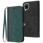 Custodia per telefono in pelle con cinturino a mano doppia piega con fibbia laterale, For Samsung Galaxy A21s, For Samsung Galaxy A22 4G, For Samsung Galaxy A23 4G, For Samsung Galaxy A31