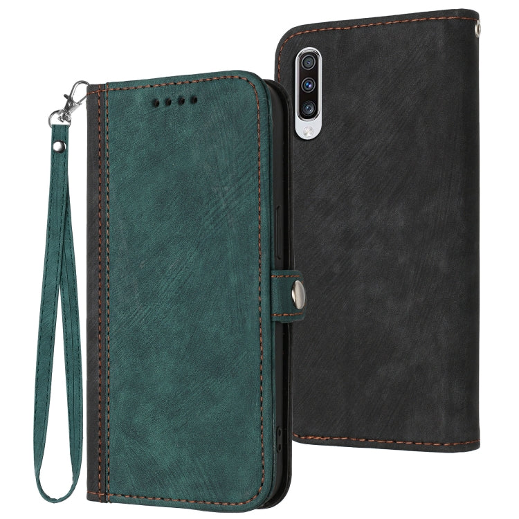 Custodia per telefono in pelle con cinturino a mano doppia piega con fibbia laterale, For Samsung Galaxy A51, For Samsung Galaxy A70, For Samsung Galaxy A71 4G, For Samsung Galaxy A71 5G