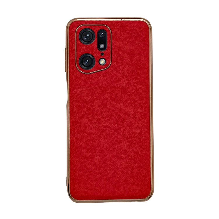 Custodia per telefono con placcatura nano serie Luolai in vera pelle, For OPPO Find X5, For Motorola Moto S30 Pro, For OPPO Find X5 Pro, For Motorola Moto X30 Pro / Edge 30 Ultra