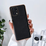 Custodia per telefono con placcatura nano serie Luolai in vera pelle, For OPPO Find X5, For Motorola Moto S30 Pro, For OPPO Find X5 Pro, For Motorola Moto X30 Pro / Edge 30 Ultra