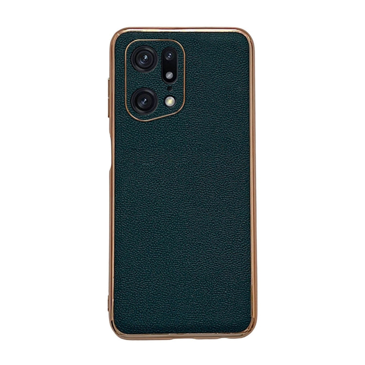 Custodia per telefono con placcatura nano serie Luolai in vera pelle, For OPPO Find X5, For Motorola Moto S30 Pro, For OPPO Find X5 Pro, For Motorola Moto X30 Pro / Edge 30 Ultra