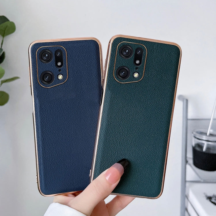 Custodia per telefono con placcatura nano serie Luolai in vera pelle, For OPPO Find X5, For Motorola Moto S30 Pro, For OPPO Find X5 Pro, For Motorola Moto X30 Pro / Edge 30 Ultra