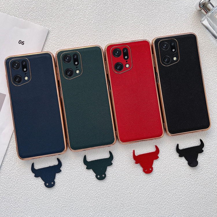 Custodia per telefono con placcatura nano serie Luolai in vera pelle, For OPPO Find X5, For Motorola Moto S30 Pro, For OPPO Find X5 Pro, For Motorola Moto X30 Pro / Edge 30 Ultra