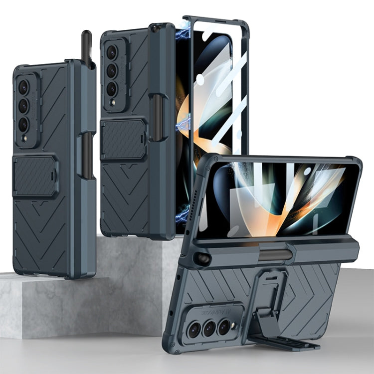 Custodia per armatura pieghevole magnetica integrata GKK con custodia per penna a pressione, For Samsung Galaxy Z Fold4