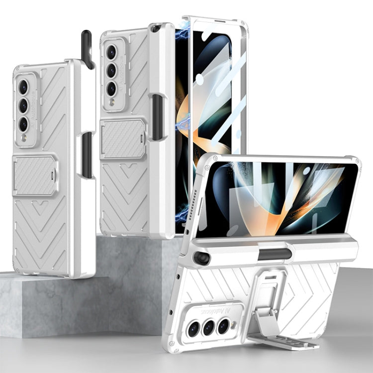 Custodia per armatura pieghevole magnetica integrata GKK con custodia per penna a pressione, For Samsung Galaxy Z Fold4