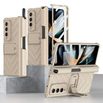 Custodia per armatura pieghevole magnetica integrata GKK con custodia per penna a pressione, For Samsung Galaxy Z Fold4