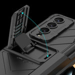 Custodia per armatura pieghevole magnetica integrata GKK con custodia per penna a pressione, For Samsung Galaxy Z Fold4