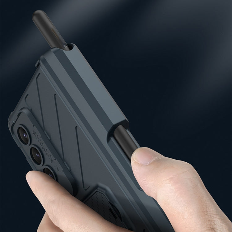 Custodia per armatura pieghevole magnetica integrata GKK con custodia per penna a pressione, For Samsung Galaxy Z Fold4