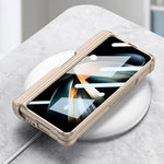Custodia per armatura pieghevole magnetica integrata GKK con custodia per penna a pressione, For Samsung Galaxy Z Fold4