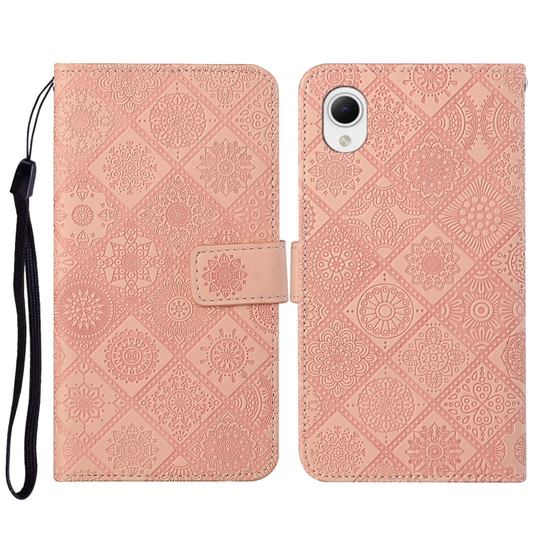 Custodia per cellulare in pelle con motivo goffrato stile etnico, For Samsung Galaxy A14 5G, For Samsung Galaxy A23e, For OPPO A17