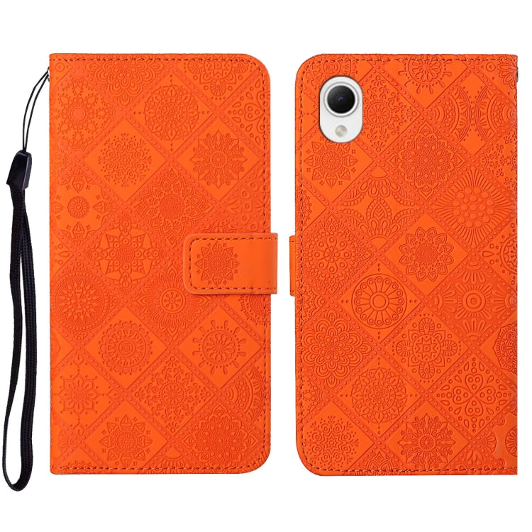 Custodia per cellulare in pelle con motivo goffrato stile etnico, For Samsung Galaxy A14 5G, For Samsung Galaxy A23e, For OPPO A17