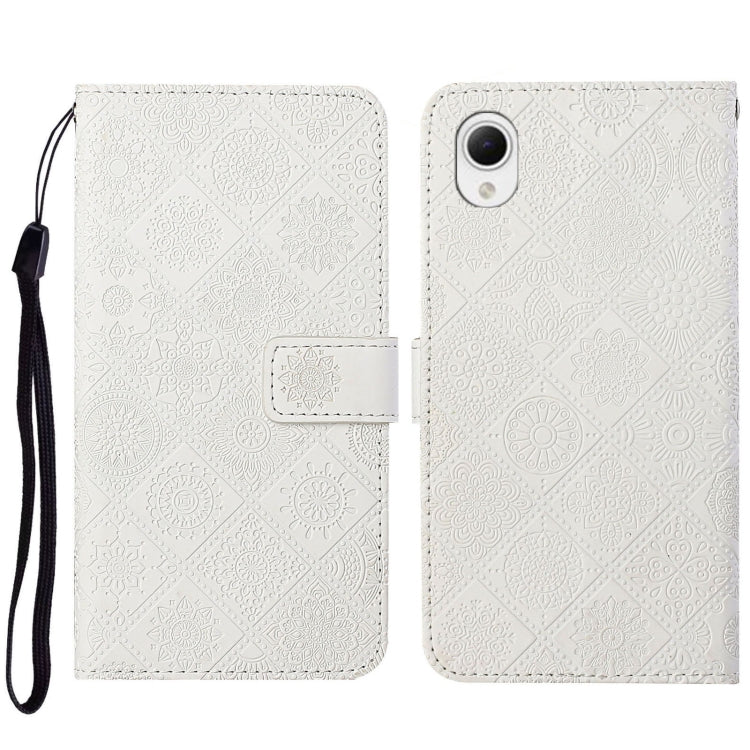 Custodia per cellulare in pelle con motivo goffrato stile etnico, For Samsung Galaxy A14 5G, For Samsung Galaxy A23e, For OPPO A17