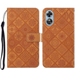 Custodia per cellulare in pelle con motivo goffrato stile etnico, For Samsung Galaxy A14 5G, For Samsung Galaxy A23e, For OPPO A17