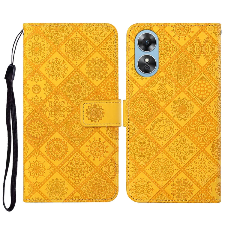 Custodia per cellulare in pelle con motivo goffrato stile etnico, For Samsung Galaxy A14 5G, For Samsung Galaxy A23e, For OPPO A17