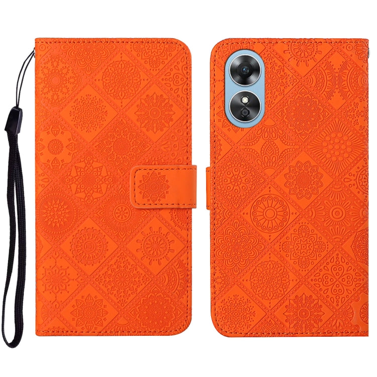 Custodia per cellulare in pelle con motivo goffrato stile etnico, For Samsung Galaxy A14 5G, For Samsung Galaxy A23e, For OPPO A17